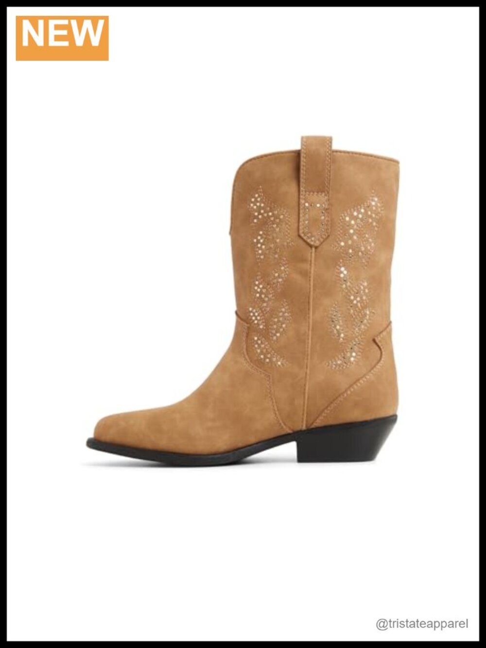 Vegan Leather Mid-Calf Boots with Block Heel